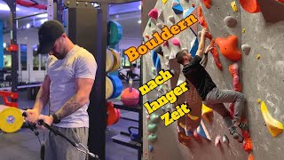 Ein sportlicher Tag Boulderwand amp Fitness – Day in My Life Vlog [upl. by Martinsen]