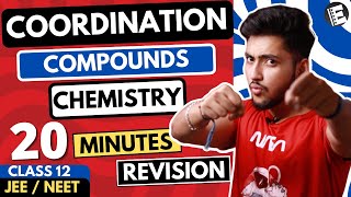 Coordination Compounds Class 12  Chemistry  For JEE amp NEET  Full Revision In 20 Minutes [upl. by Alyel]