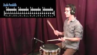 Drum Tutorial Paradiddle Double Paradiddle Triple Paradiddle and Single Paradiddlediddle [upl. by Roosnam]