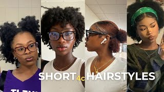 2024 Hairstyles to do on SHORT natural 4C hair [upl. by Notirb]