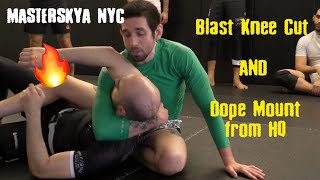 Masterskya BJJ NYC  Blast Knee Cut Wiltse Style  Dope Mount from HQ [upl. by Ahcmis292]