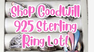 Shop GoodWill 925 Silver Ring Lot J Crew Brighton amp More Jewelry Jar Unboxing amp Sale [upl. by Stauffer]