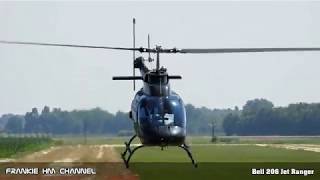 Bell 206 Jet Ranger airshow display  Bell 206 Helicopter takeoff lowpass and landing [upl. by Annaj]