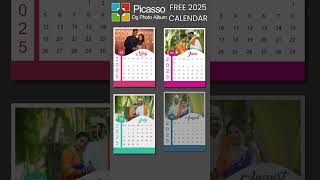 FREE 2025 CALENDAR New FREE Calendar Template For Picasso Dg Photo Album Making Software calender [upl. by Nilra]