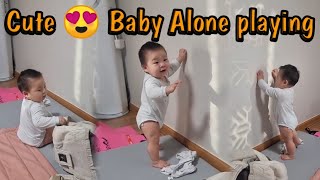 So 😍 Cute ❤ Baby Alone Playing Activity [upl. by Brendon930]