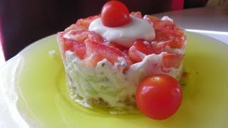 Tartare de Hareng amp Mozzarella aux Pommes Grany et Tomate [upl. by Sarazen]