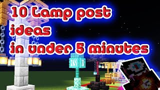 10 lamp post ideas for your Minecraft world in under 5 minutes [upl. by Nywled]