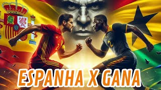 Espanha x Gana  Jogo Completo  2ª Rodada Copa do Mundo Alemanha 2078 [upl. by Ecinom]