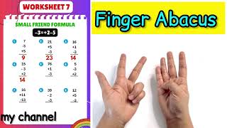 Abacus Level 1  Finger Abacus Level 1 Small Friend Formula 325 practice Worksheet  ABC Tube TV [upl. by Allevon]