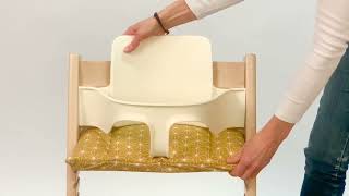 How to install the Tripp Trapp cushion Baby Set and Tray Table Tripp Trapp Sitzkissen Anleitung [upl. by Asiuol746]