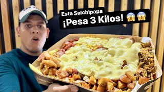 Probando la Nueva SALCHIPAPA de 3 KILOS de Salchimaster en Barranquilla 😱 Tiene hasta mentiras [upl. by Nawk194]