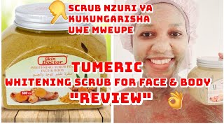 TUMERIC WHITENING SCRUB FOR FACE amp BODY REVIEW SCRUB NZURI YA KUNGARISHA NGOZI KUFANYA UWE MWEUPE [upl. by Allit]