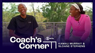 WTA COACHS CORNER Sloane Stephens amp Kamau Murray [upl. by Chemash]