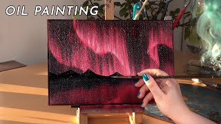 How to paint Pink Northern Lights  Pink Lake [upl. by Orfurd]