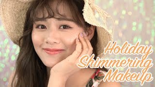 Ding2 │假日橘銅妝髮型分享 HOLIDAY SHIMMERING MAKEUP✨ [upl. by Eibreh]