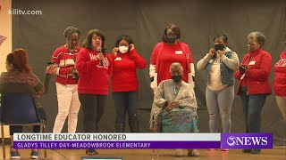 Meadowbrook Elementary School honors longtime educator Gladys Tilley [upl. by Aivatnahs]