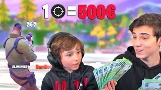 Mein Kleiner Bruder kriegt 500€ Pro Kill in Fortnite [upl. by Gaw]