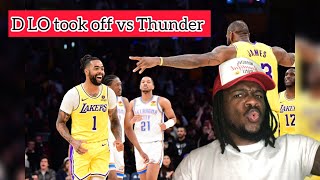 DLO TOOK OVER   Oklahoma City Thunder vs Los Angeles Lakers  Reaction [upl. by Akinehc322]