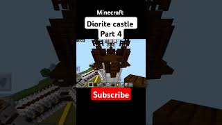 Minecraft diorite castle 🏰 part 4 build tower minecraft shorts gaming castle [upl. by Harhay]