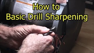 How To  Basic Drill sharpening on bench grinder [upl. by Aloysius268]