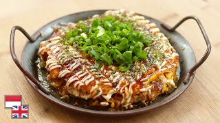 Gurih Berlapis Resep OKONOMIYAKI Ala Hiroshima Martabak Telur Jepang Bahan Lokal [upl. by Nirra615]