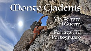 MONTE CJADENIS  Via Ferrata di Guerra Via Ferrata CAI Portogruaro [upl. by Alegnave]