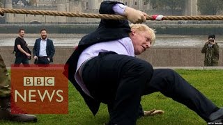 Boris Johnson takes a tumble in tug of war with armed forces  BBC News [upl. by Neidhardt]