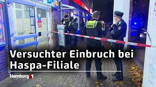 Versuchter Einbruch bei HaspaFiliale Täter flüchten [upl. by Glynias]