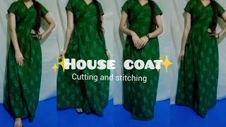 Housecoat cutting and stitchingnighty cutting and stitchingmaxi dress tutorial [upl. by Hymen]