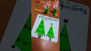 Diy Christmascard 450  diy diyart christmas christmastree handmade shorts [upl. by Ainitsirhc]