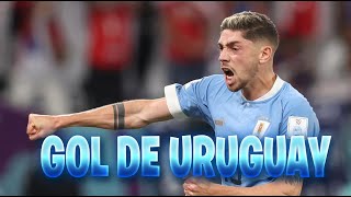 ASI FUE EL GOL DE VALVERDE CONTRA BRASIL  URUGUAY 10 BRASIL [upl. by Ekrub]