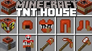 Minecraft TNT HOUSE MOD  EXPLOSIVE HOUSES THAT WILL DESTROY YOUR WORLD Minecraft [upl. by Idnis]