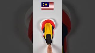 Mixing the Malaysia Flag Colors satisfying colormixing art viralvideo [upl. by Niven]