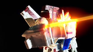 Transformers Siege Jetfire Stop Motion  SHOCKWAVE LAB SL108 ENERGY SWORD [upl. by Ayerim363]