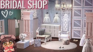 Apparel Shop IDEA for ACNH Happy Home Paradise  Bridal Shop Speed Build and Tutorial [upl. by Anerbas]