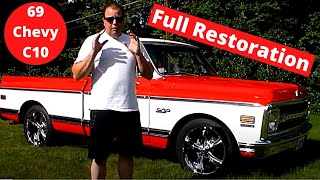 1969 Chevy C10 Pick Up Truck Short Bed Restoration Video [upl. by Salbu372]