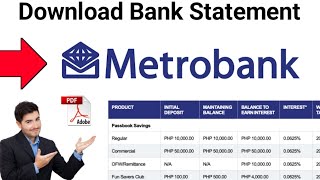 how to get bank statement online metrobank 2024 tutorial [upl. by Rice]