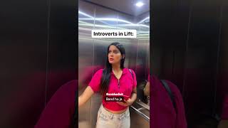 Normal People VS Introverts in Lift  Anisha Dixit Shorts  shorts [upl. by Aivila]