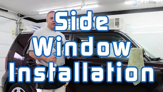 Window Tinting Side Window Installation Two Stage Method [upl. by Wahs230]