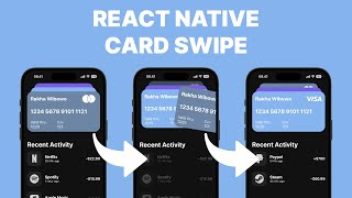 React Native Card Swipe With Reanimated And Gesture Handler From Scratch [upl. by Aicenet]