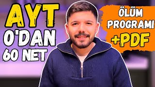 AYT 2 Ayda 0dan 60 Net Kanıtlı  Ölüm Programı  PDF [upl. by Thom]