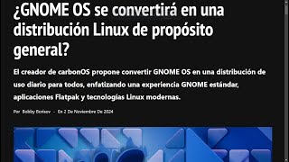 ¿GNOME OS se convertirá en una distribución Linux de propósito general [upl. by Weisman]