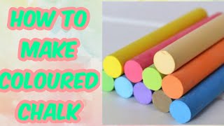 Diy homemade coloured chalkhow to make chalk at homediy chalkhomemade coloured chalksdiy chalks [upl. by Reamy]