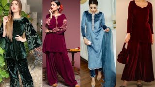 Stylish Velvet dress designs  Trending Velvet dress Collection [upl. by Auginahs]