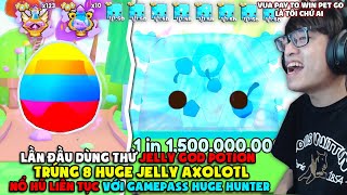 HÙNG AKIRA PAY TO WIN PETS GO DÙNG CẢ 2 LOẠI GOD POTION BUFF LUCKY TRÚNG 8 HUGE JELLY AXOLOTL LUÔN [upl. by Flieger]