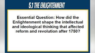 51 The Enlightenment AP World History Modern Unit 5 Revolutions c 1750 to c 1900 [upl. by Wiatt]