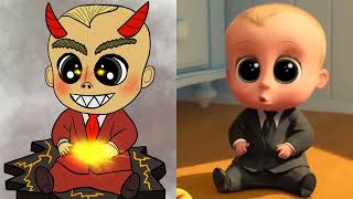 The Boss Baby  😂 cartoon funny drawing meme l Baby Vomit Fountain [upl. by Darrej]