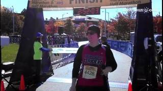 Molly Sords wins the womens race of the Baystate Marathon in Lowell lowellsunnews [upl. by Fennelly]