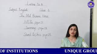 Online Lecture  14 Class  6 Book English [upl. by Notloc255]