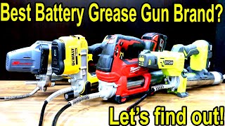 Best Grease Gun Brand BATTERY Milwaukee DeWalt Ryobi Ingersol Rand Performance Tool [upl. by Yellehs889]